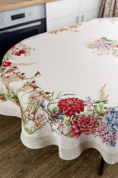 Скатертина великодня гобеленова &laquo;Гуси&raquo; овальна 135&times;180 см SC-UA-034177-135x180-OV фото
